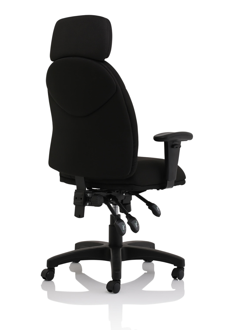 Jet High Back Black Fabric Task Operator Office Chair - Image 8
