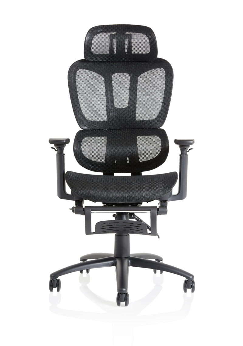 Horizon Executive Mesh Chair With Height Adjustable Arms and Footrest - Image 2