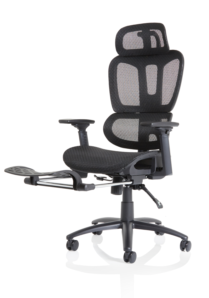 Horizon Executive Mesh Chair With Height Adjustable Arms and Footrest - Image 4