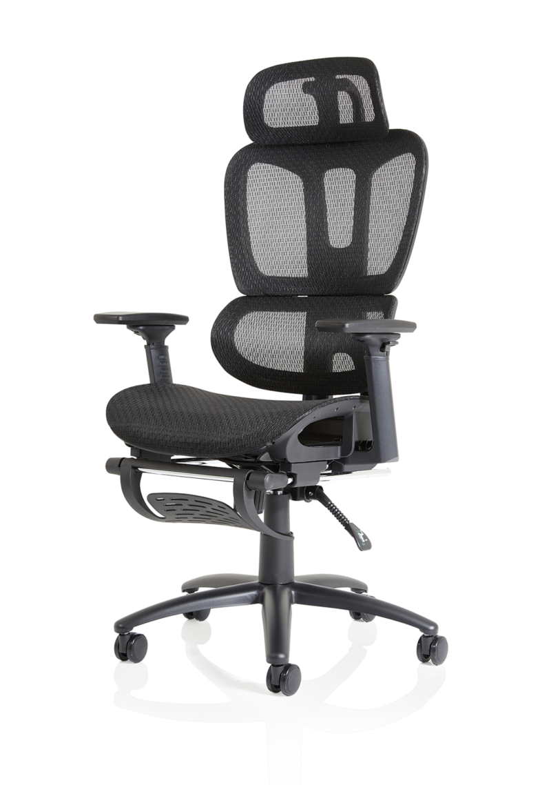 Horizon Executive Mesh Chair With Height Adjustable Arms and Footrest - Image 3