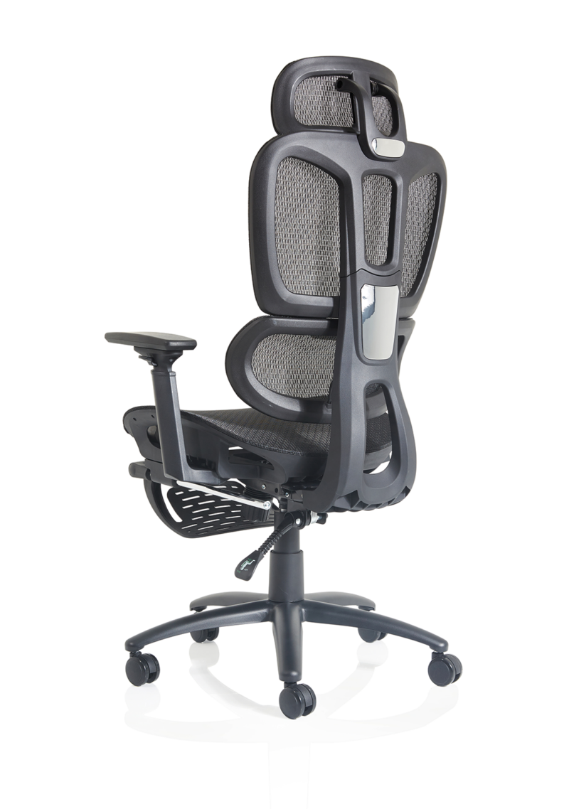 Horizon Executive Mesh Chair With Height Adjustable Arms and Footrest - Image 6