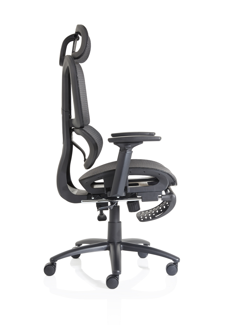 Horizon Executive Mesh Chair With Height Adjustable Arms and Footrest - Image 9