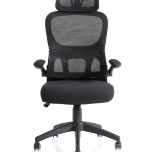 Iris Task Operator Mesh Back Fabric Seat With Headrest - Image 2