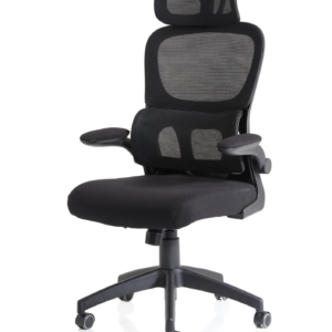 Iris Task Operator Mesh Back Fabric Seat With Headrest - Image 7