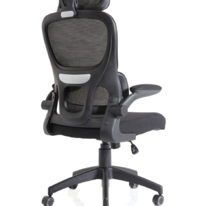 Iris Task Operator Mesh Back Fabric Seat With Headrest - Image 5