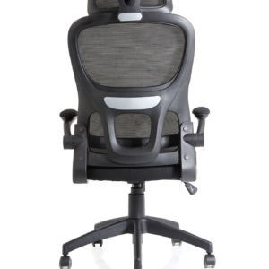 Iris Task Operator Mesh Back Fabric Seat With Headrest - Image 3