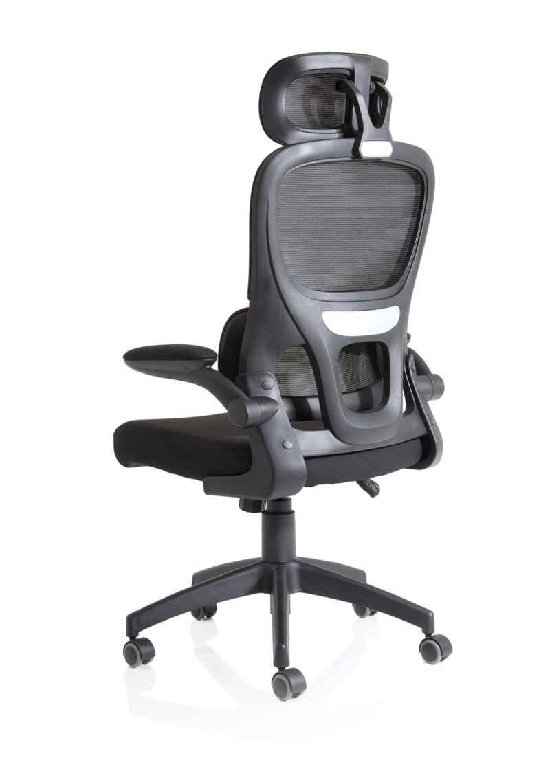 Iris Task Operator Mesh Back Fabric Seat With Headrest - Image 6