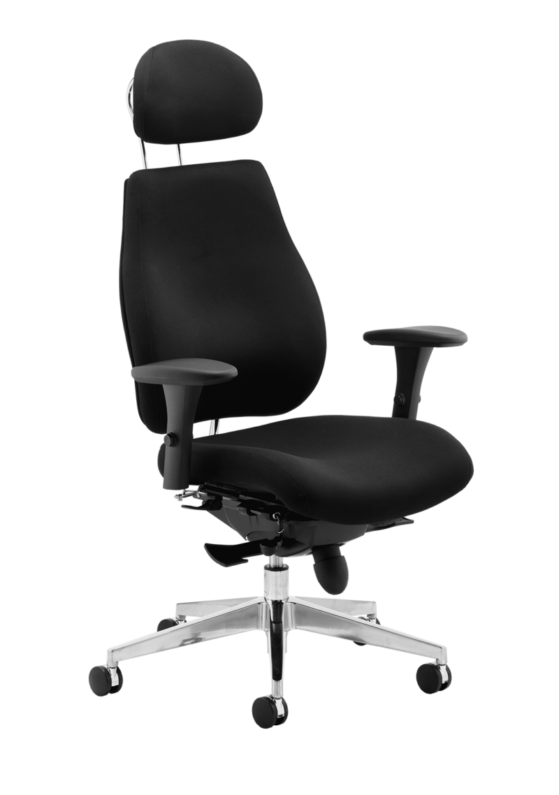Chiro Plus High Back Ergonomic Posture Chair Black with Arms - Image 9