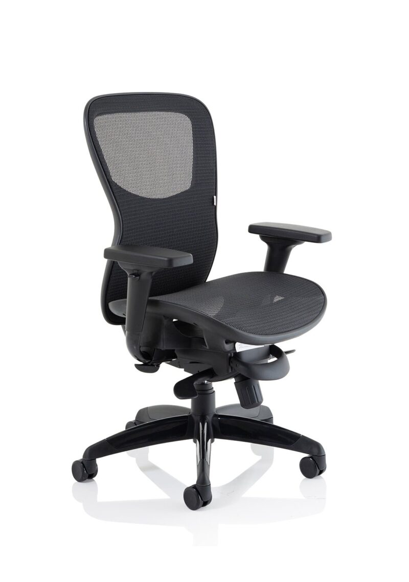 Stealth Shadow High Mesh Back Ergonomic Posture Chair with Arms - Image 5