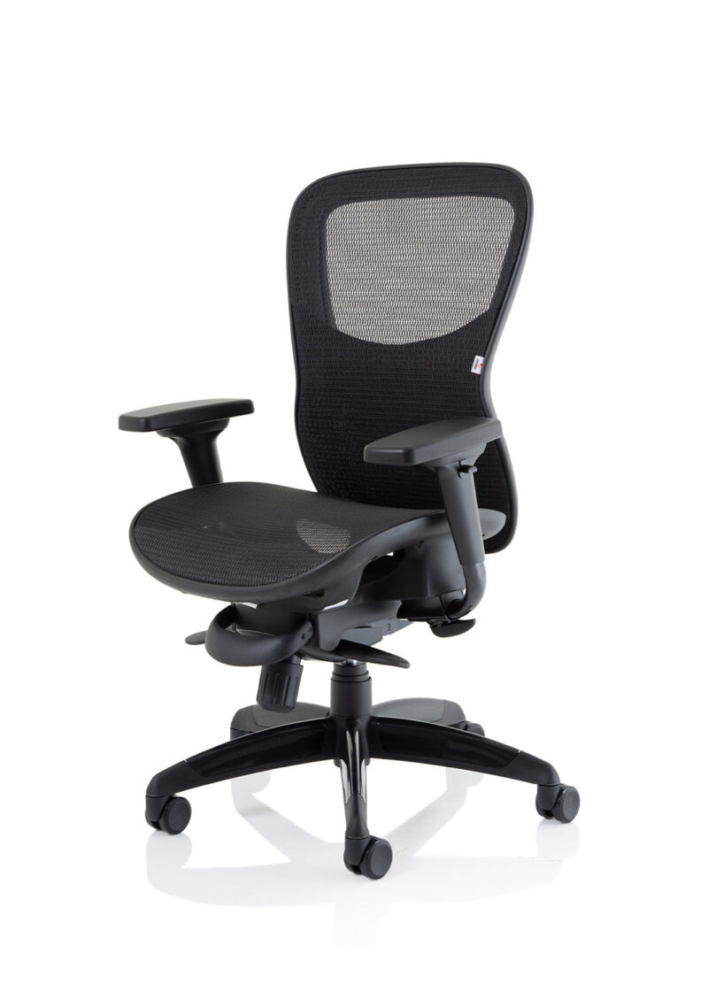 Stealth Shadow High Mesh Back Ergonomic Posture Chair with Arms - Image 7