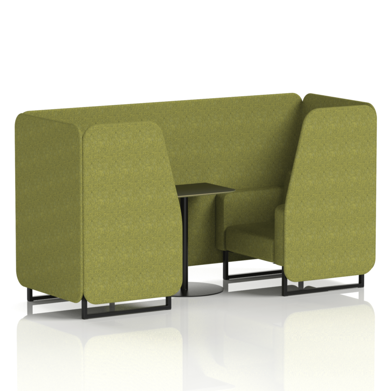Brixworth Booth With Black Legs And Black Table In Single Tone - Image 5