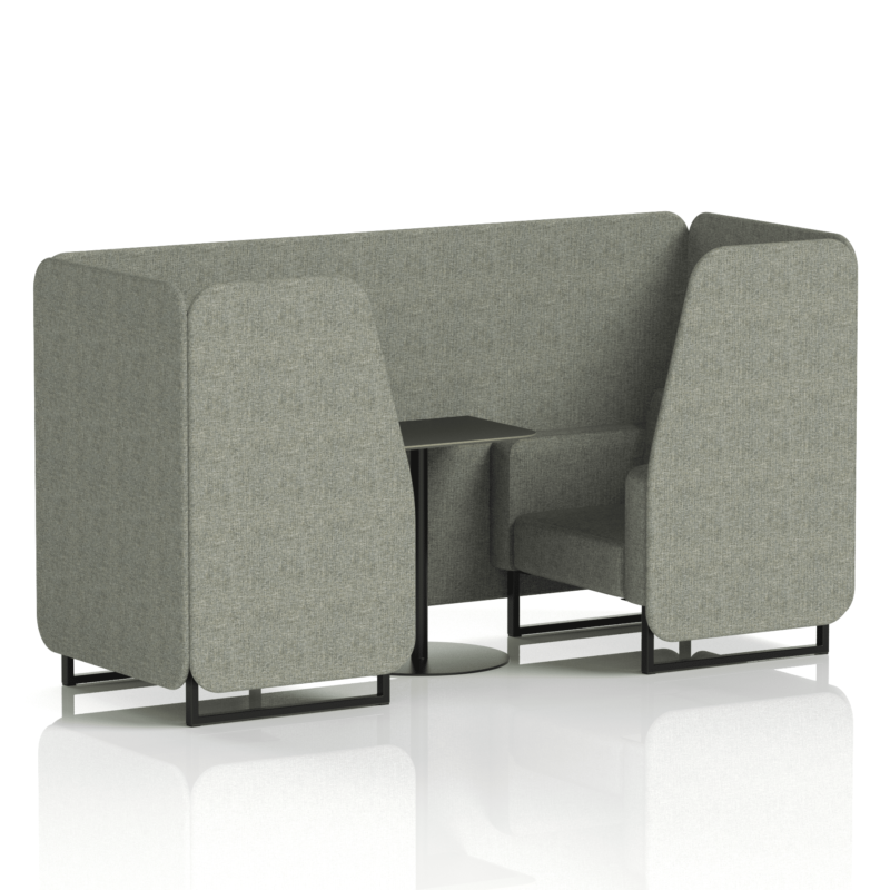 Brixworth Booth With Black Legs And Black Table In Single Tone - Image 6