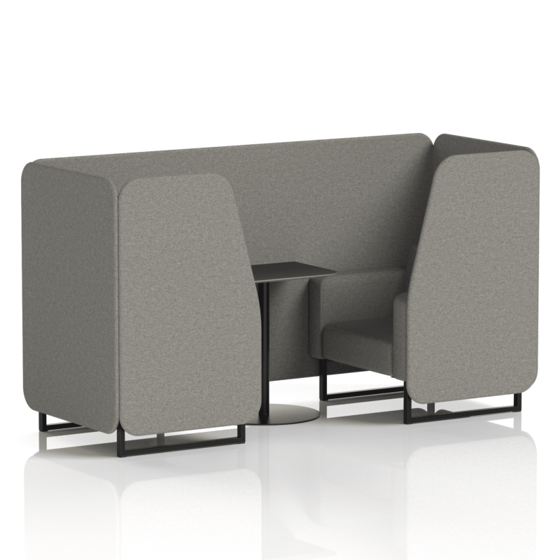 Brixworth Booth With Black Legs And Black Table In Single Tone - Image 10