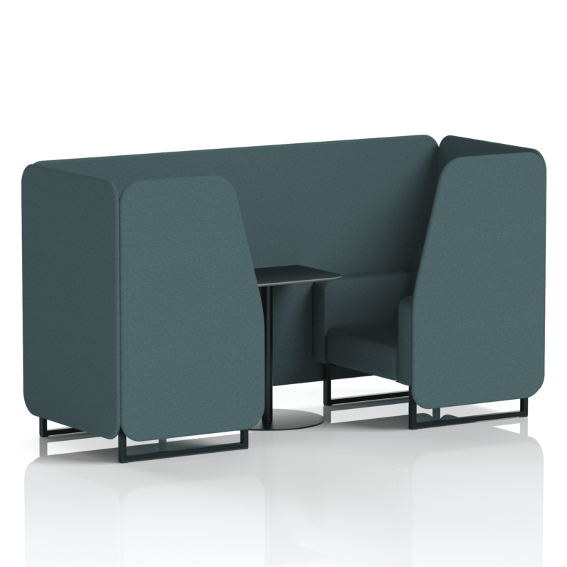 Brixworth Booth With Black Legs And Black Table In Single Tone - Image 11