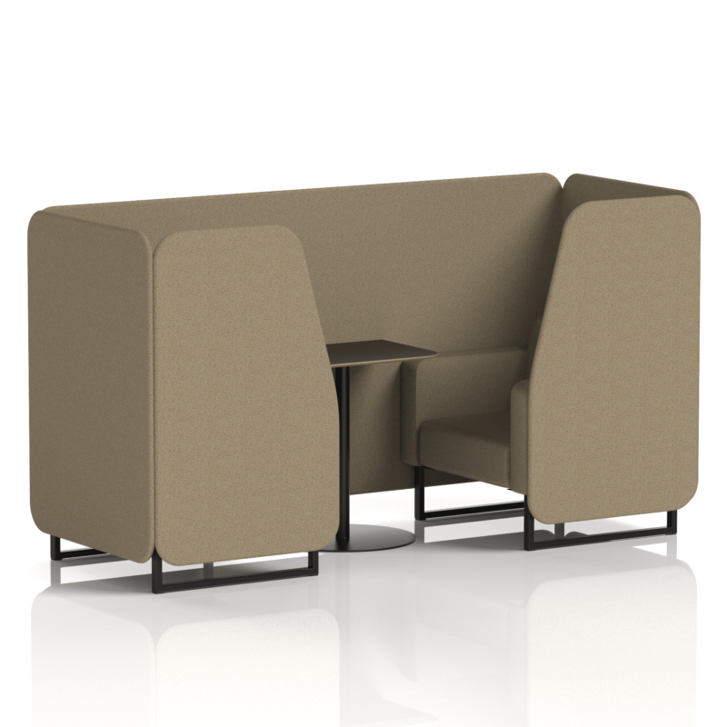 Brixworth Booth With Black Legs And Black Table In Single Tone - Image 13