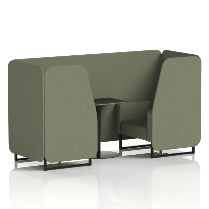 Brixworth Booth With Black Legs And Black Table In Single Tone - Image 14
