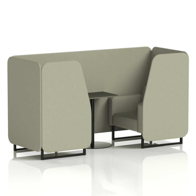 Brixworth Booth With Black Legs And Black Table In Single Tone - Image 15