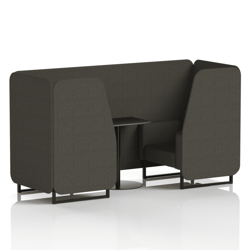 Brixworth Booth With Black Legs And Black Table In Single Tone - Image 16