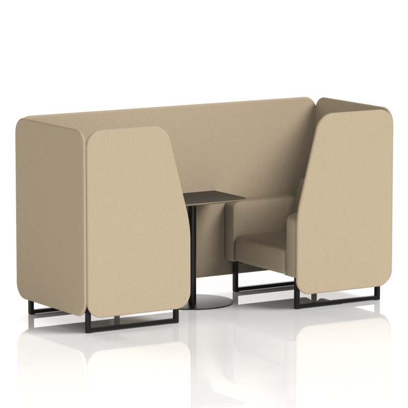 Brixworth Booth With Black Legs And Black Table In Single Tone - Image 17