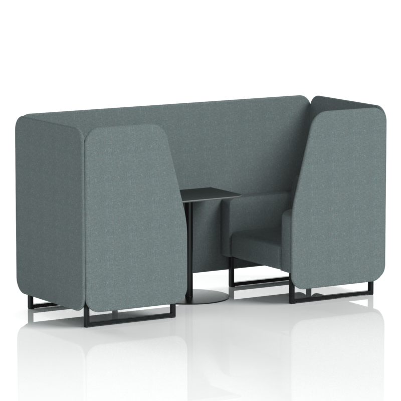 Brixworth Booth With Black Legs And Black Table In Single Tone - Image 18