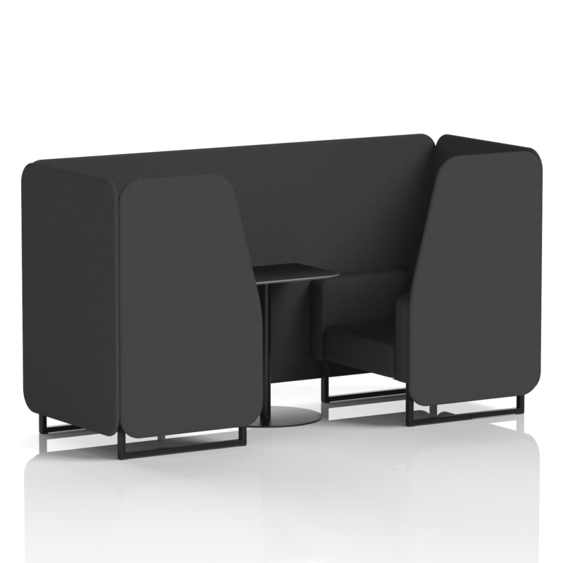 Brixworth Booth With Black Legs And Black Table In Single Tone - Image 21
