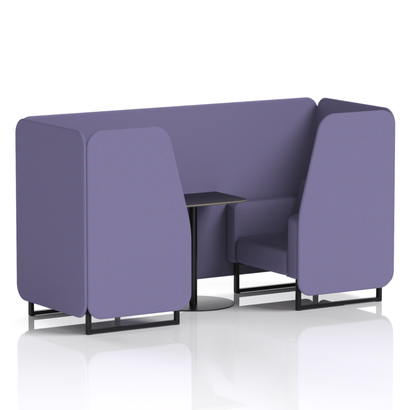 Brixworth Booth With Black Legs And Black Table In Single Tone - Image 22