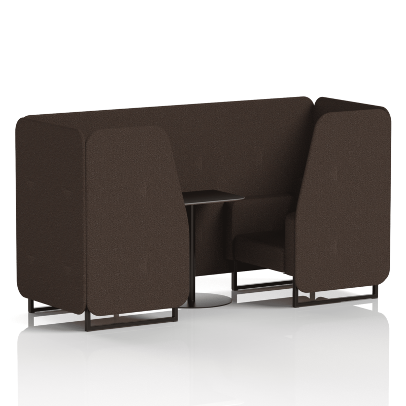 Brixworth Booth With Black Legs And Black Table In Single Tone - Image 24