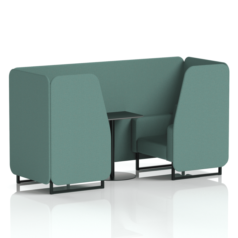 Brixworth Booth With Black Legs And Black Table In Single Tone - Image 25