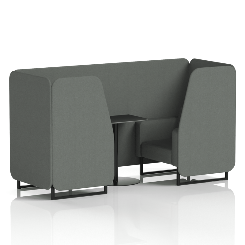 Brixworth Booth With Black Legs And Black Table In Single Tone - Image 26
