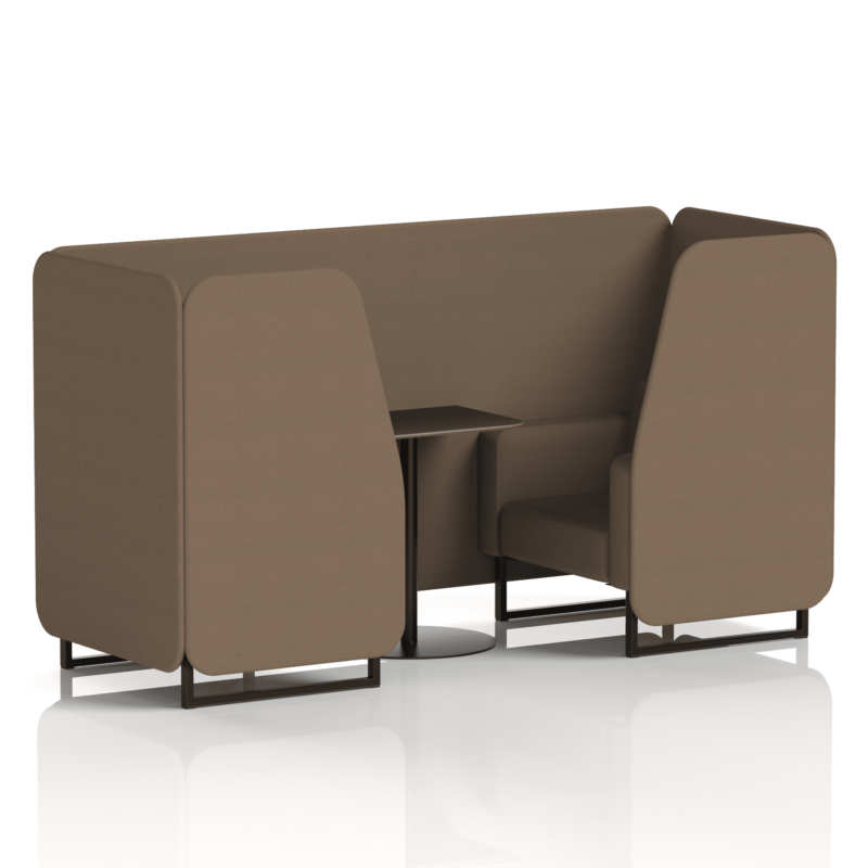 Brixworth Booth With Black Legs And Black Table In Single Tone - Image 27