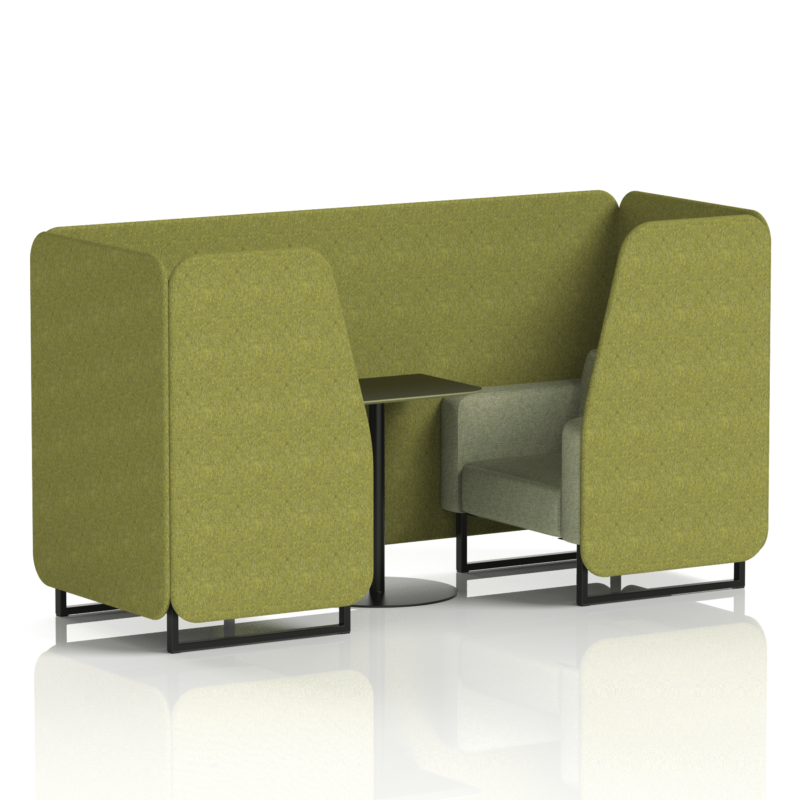 Brixworth Booth With Black Legs And Black Table In Two Tone - Image 4