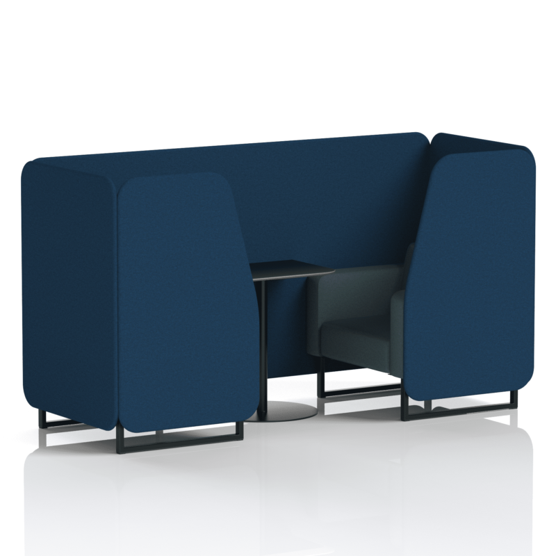 Brixworth Booth With Black Legs And Black Table In Two Tone - Image 8
