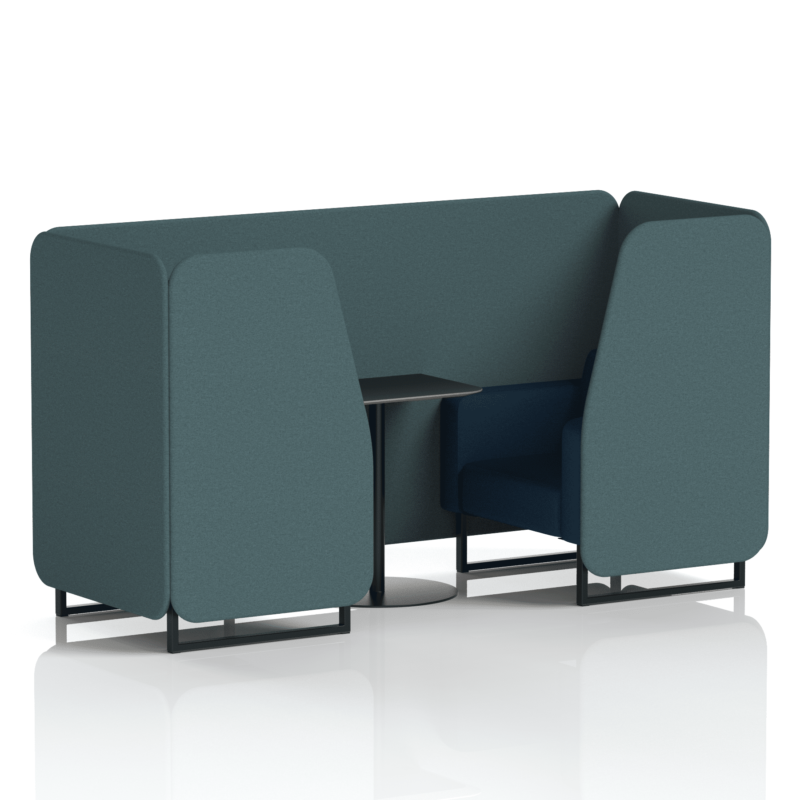 Brixworth Booth With Black Legs And Black Table In Two Tone - Image 11