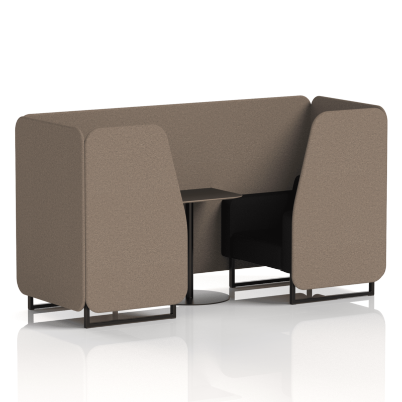 Brixworth Booth With Black Legs And Black Table In Two Tone - Image 12