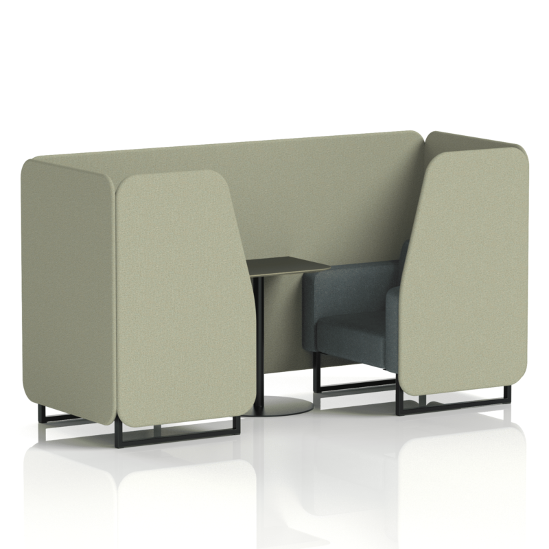 Brixworth Booth With Black Legs And Black Table In Two Tone - Image 15