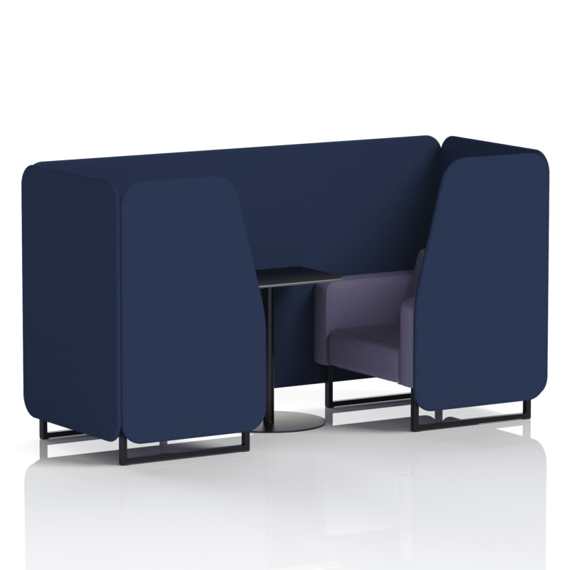 Brixworth Booth With Black Legs And Black Table In Two Tone - Image 20