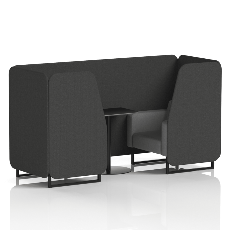 Brixworth Booth With Black Legs And Black Table In Two Tone - Image 21