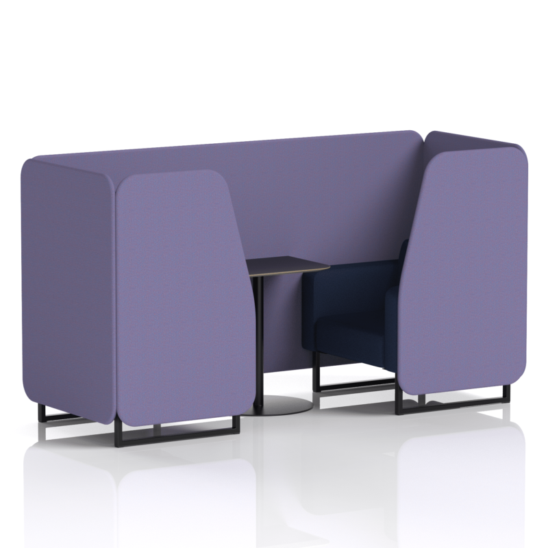 Brixworth Booth With Black Legs And Black Table In Two Tone - Image 22