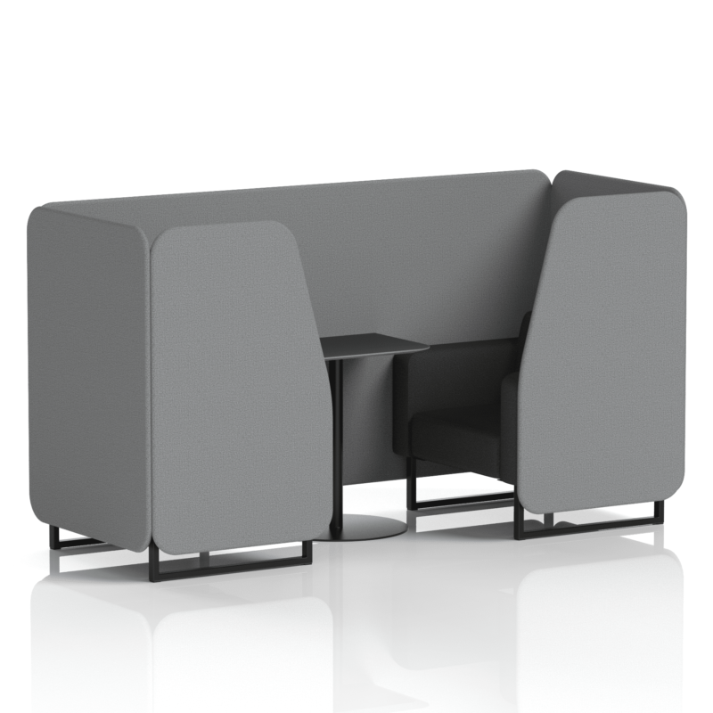 Brixworth Booth With Black Legs And Black Table In Two Tone - Image 23
