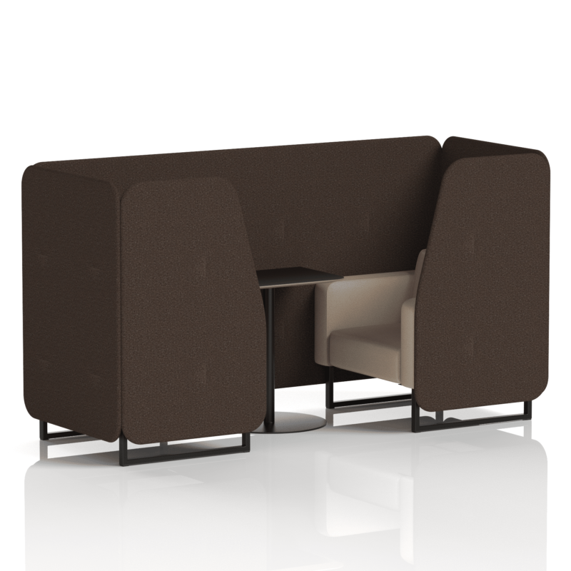 Brixworth Booth With Black Legs And Black Table In Two Tone - Image 24