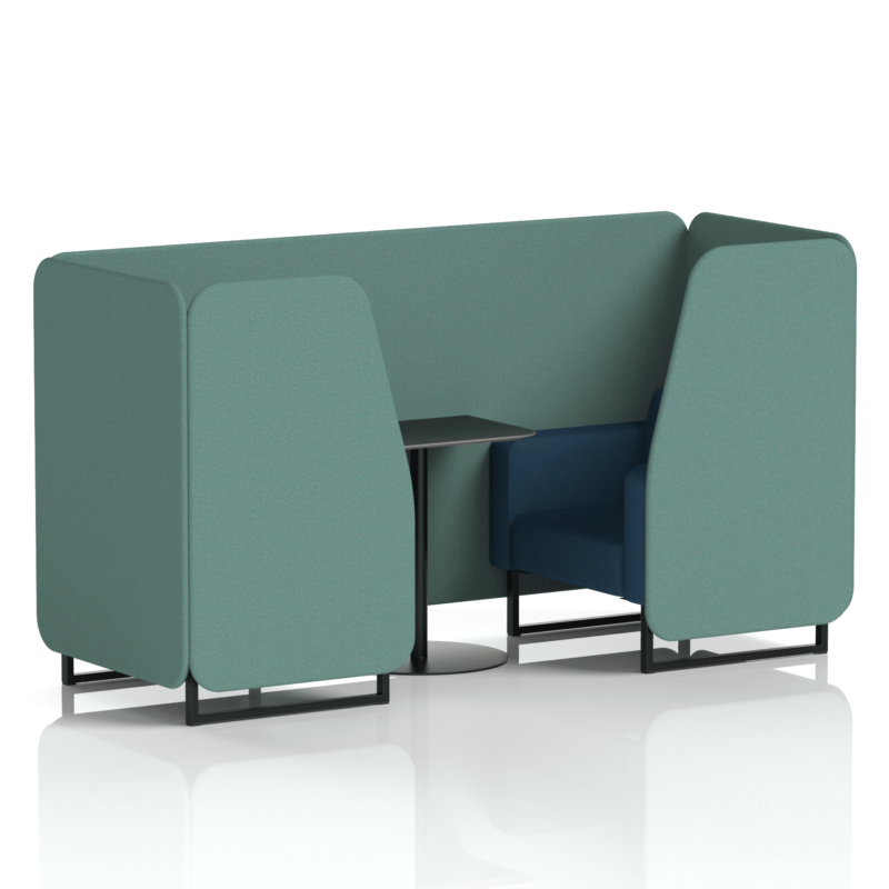Brixworth Booth With Black Legs And Black Table In Two Tone - Image 25