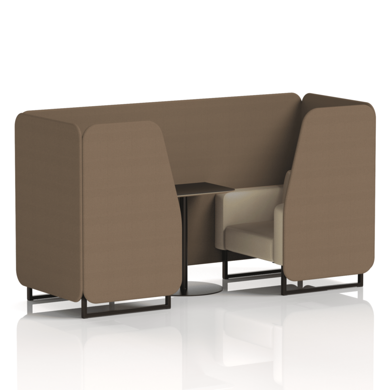 Brixworth Booth With Black Legs And Black Table In Two Tone - Image 27