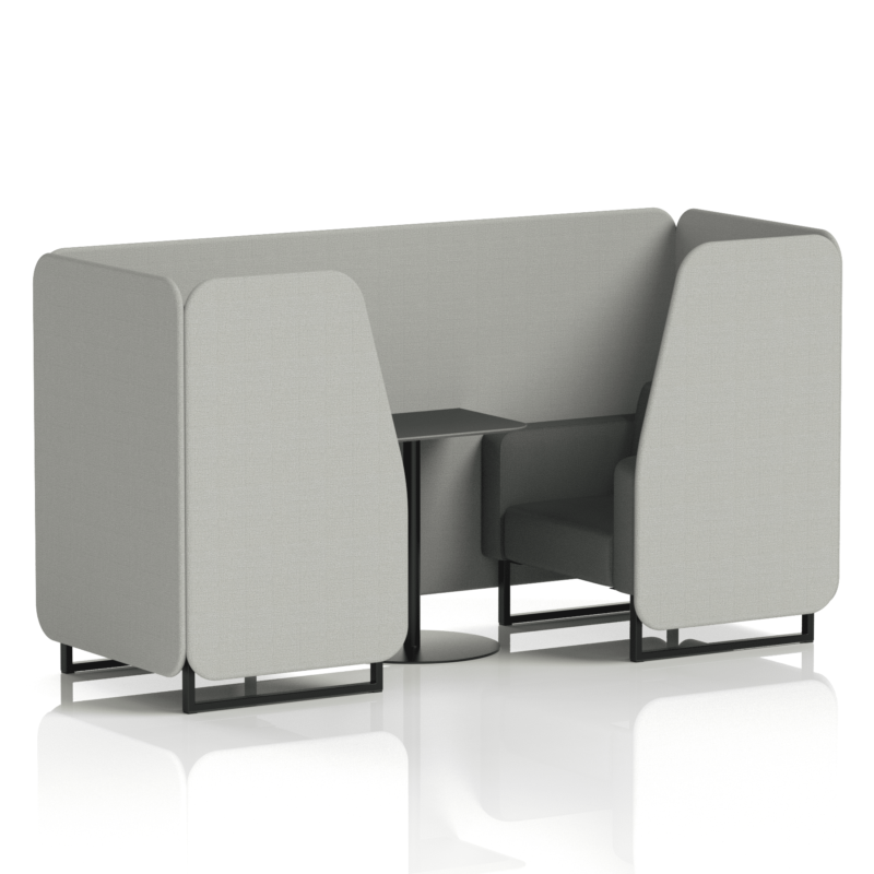 Brixworth Booth With Black Legs And Black Table In Two Tone - Image 28