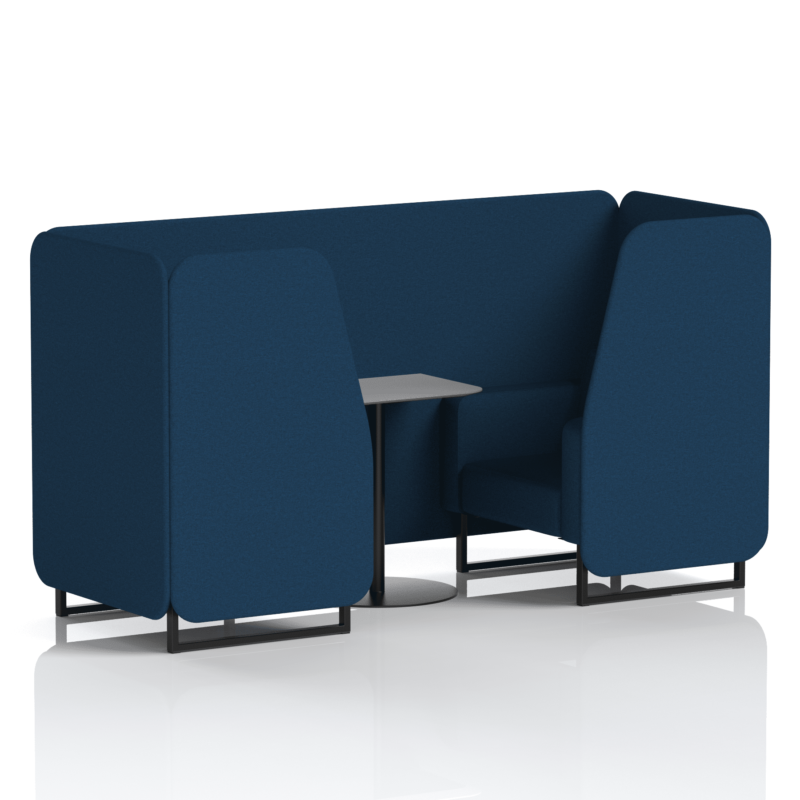 Brixworth Booth With Black Legs And Grey Table In Single Tone - Image 8