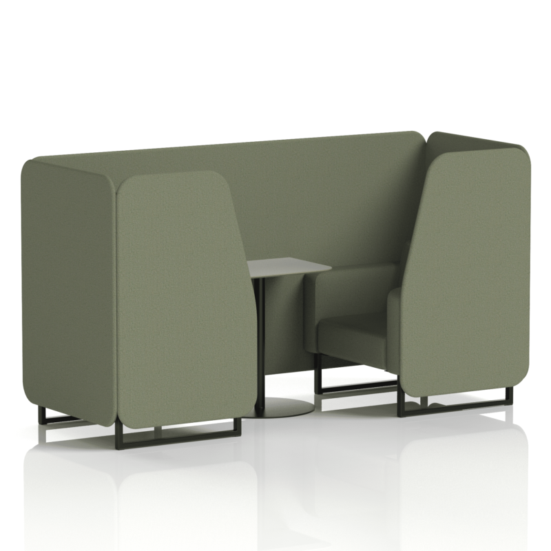 Brixworth Booth With Black Legs And Grey Table In Single Tone - Image 14