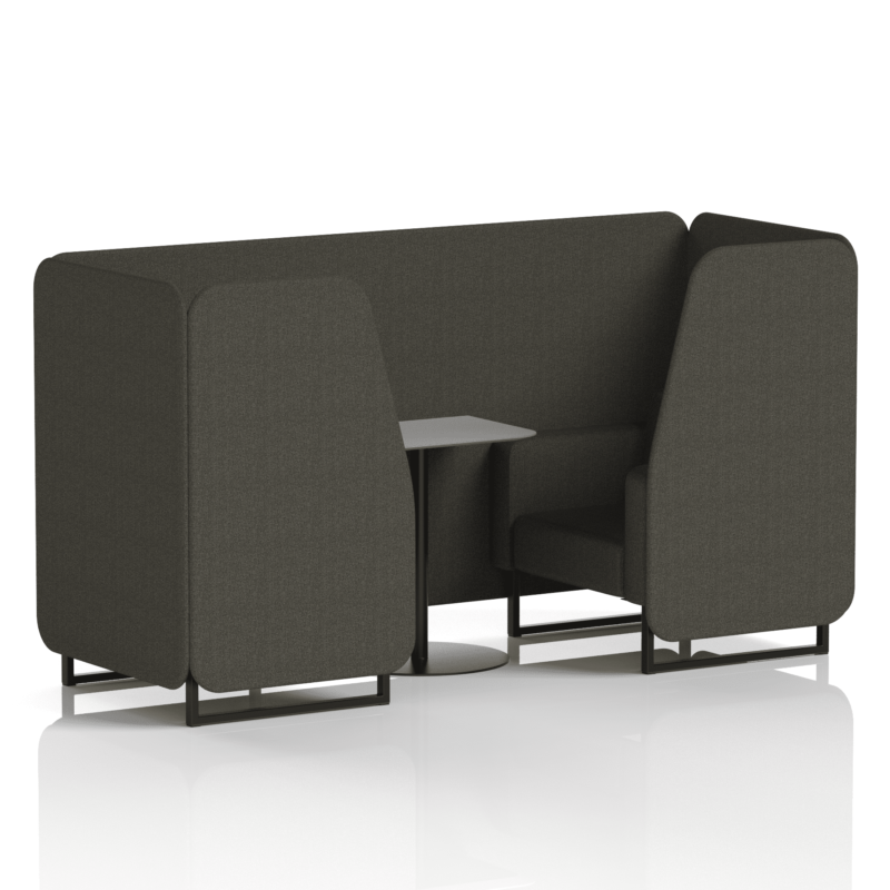 Brixworth Booth With Black Legs And Grey Table In Single Tone - Image 16