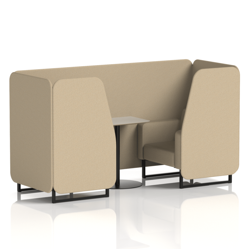 Brixworth Booth With Black Legs And Grey Table In Single Tone - Image 17