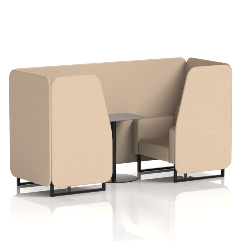 Brixworth Booth With Black Legs And Grey Table In Single Tone - Image 19