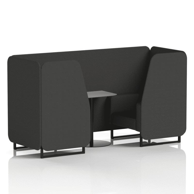 Brixworth Booth With Black Legs And Grey Table In Single Tone - Image 21
