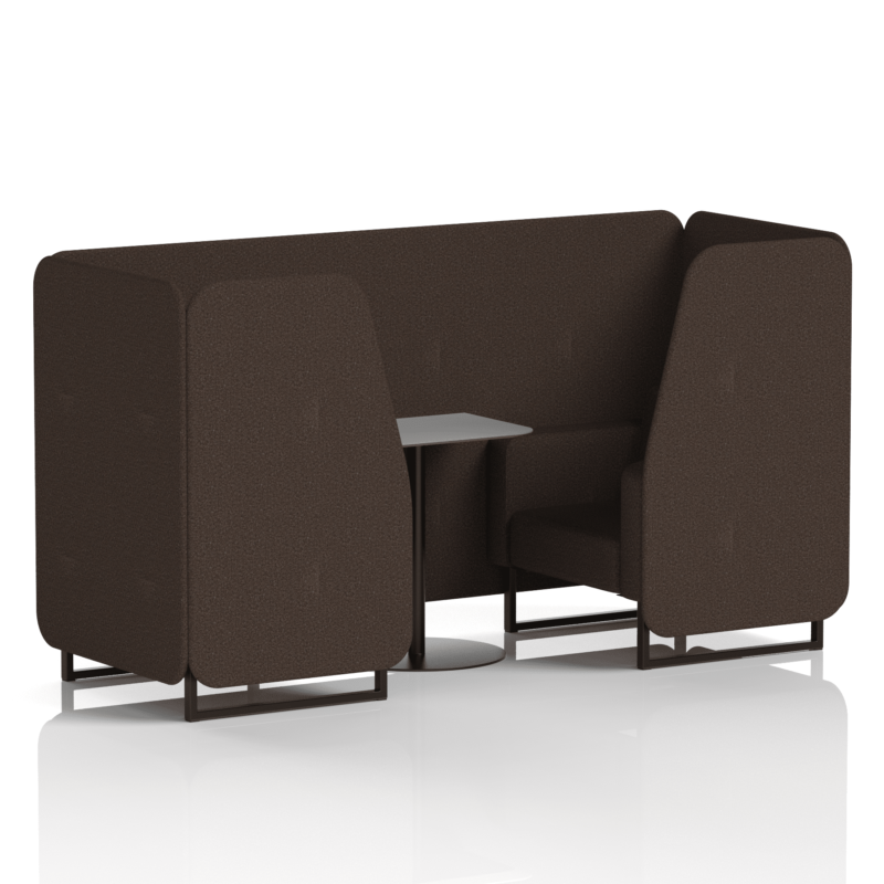 Brixworth Booth With Black Legs And Grey Table In Single Tone - Image 24